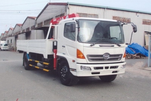 xe tải hino FG lắp cẩu unic URV370 3 tấn cần đài